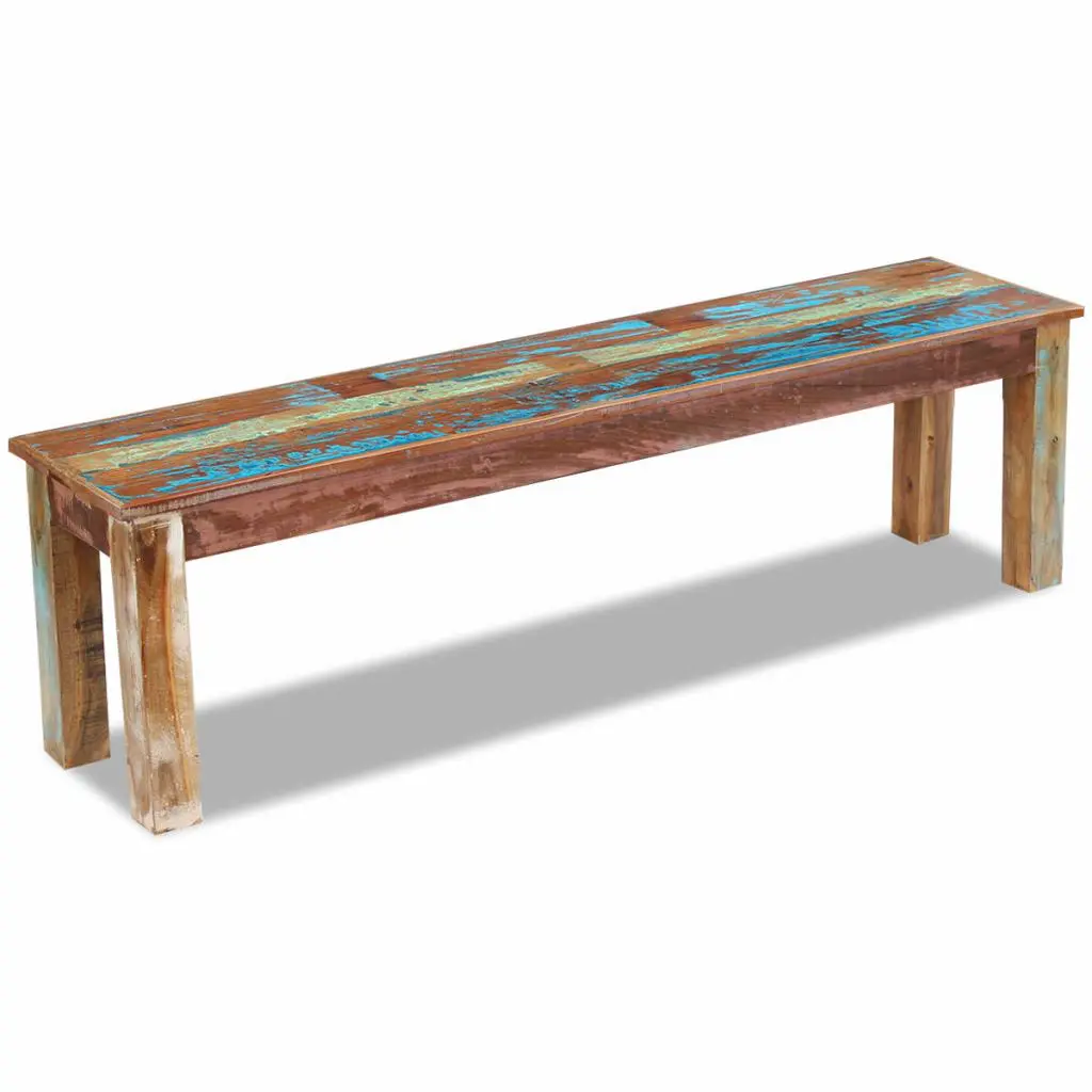 vidaXL Bench Solid Reclaimed Wood 160x35x46 cm