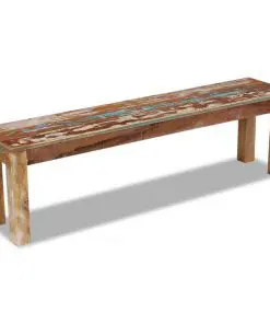 vidaXL Bench Solid Reclaimed Wood 160x35x46 cm