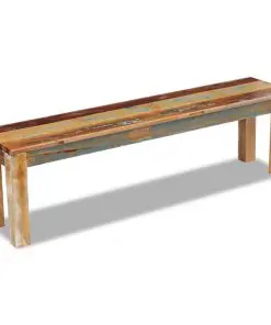 vidaXL Bench Solid Reclaimed Wood 160x35x46 cm