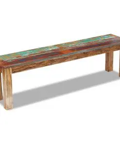 vidaXL Bench Solid Reclaimed Wood 160x35x46 cm