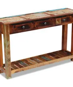 vidaXL Console Table Solid Reclaimed Wood 120x30x76 cm