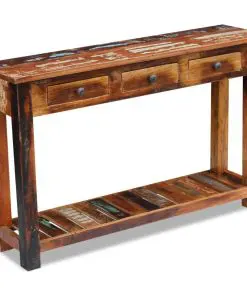 vidaXL Console Table Solid Reclaimed Wood 120x30x76 cm