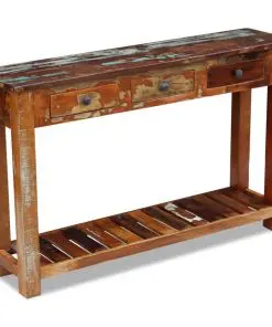 vidaXL Console Table Solid Reclaimed Wood 120x30x76 cm