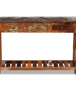 vidaXL Console Table Solid Reclaimed Wood 120x30x76 cm