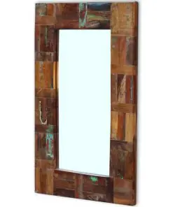 vidaXL Mirror Solid Reclaimed Wood 80×50 cm