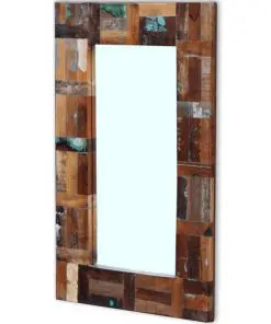 vidaXL Mirror Solid Reclaimed Wood 80×50 cm