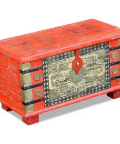 vidaXL Storage Chest Red Mango Wood 80x40x45 cm