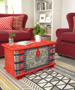 vidaXL Storage Chest Red Mango Wood 80x40x45 cm