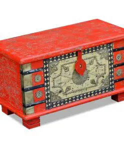 vidaXL Storage Chest Red Mango Wood 80x40x45 cm