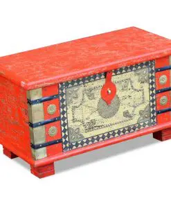 vidaXL Storage Chest Red Mango Wood 80x40x45 cm