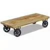 vidaXL Coffee Table Mango Wood 120x60x30 cm