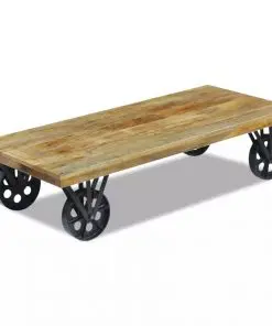 vidaXL Coffee Table Mango Wood 120x60x30 cm