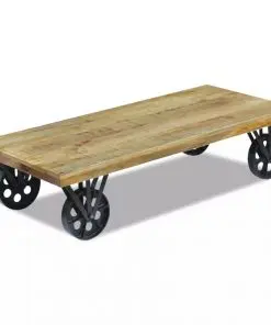 vidaXL Coffee Table Mango Wood 120x60x30 cm