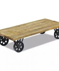 vidaXL Coffee Table Mango Wood 120x60x30 cm