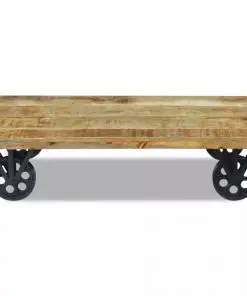 vidaXL Coffee Table Mango Wood 120x60x30 cm