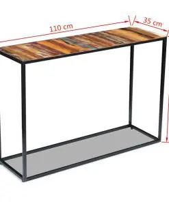 vidaXL Console Table Solid Reclaimed Wood 110x35x76 cm