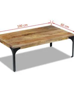 vidaXL Coffee Table Mango Wood 100x60x35 cm