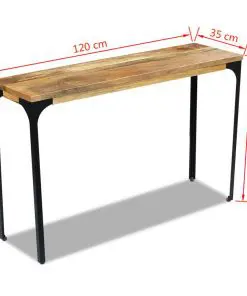 vidaXL Console Table Mango Wood 120x35x76 cm