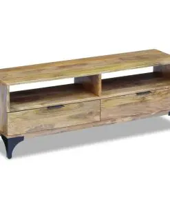vidaXL TV Stand Mango Wood 120x35x45 cm