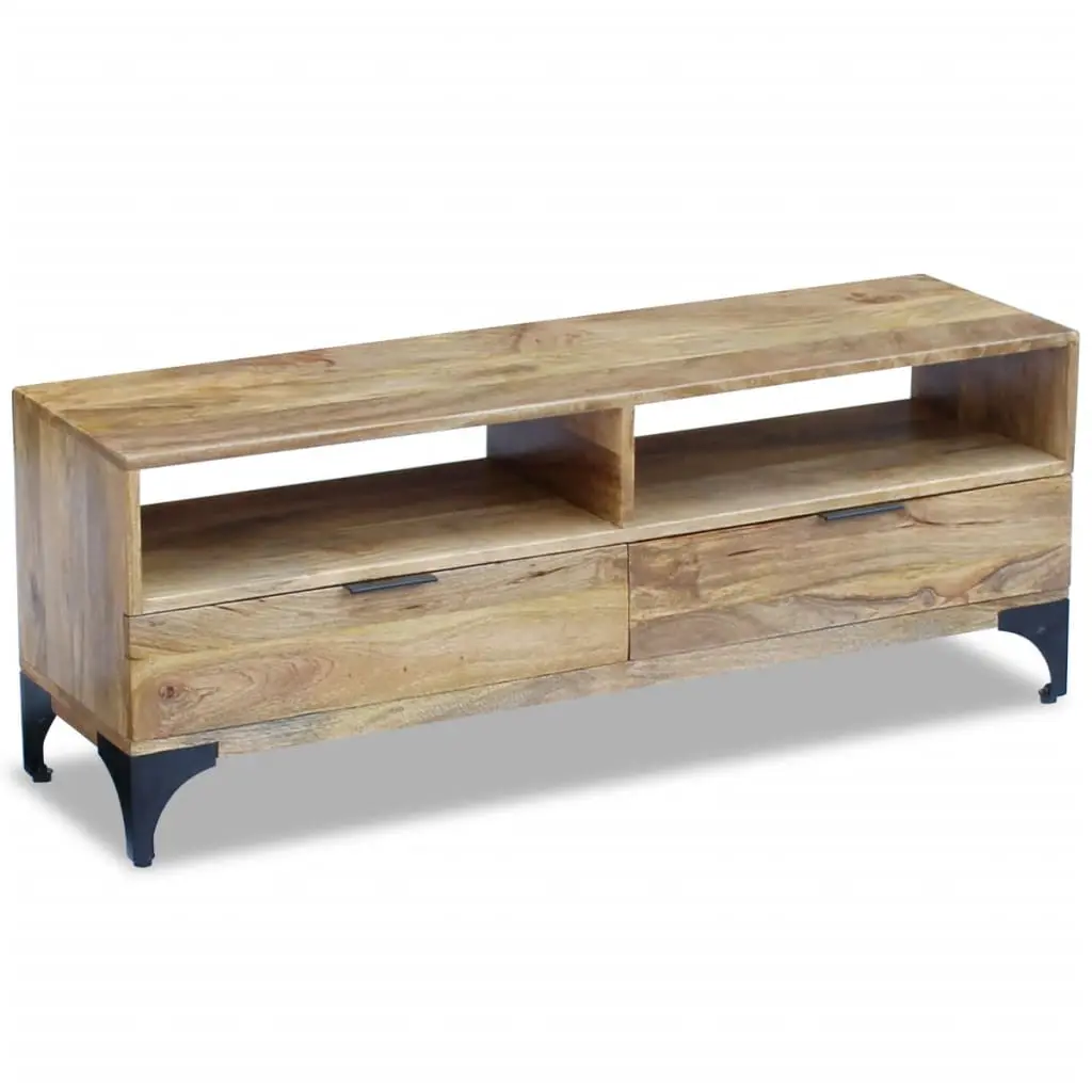 vidaXL TV Stand Mango Wood 120x35x45 cm