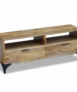 vidaXL TV Stand Mango Wood 120x35x45 cm