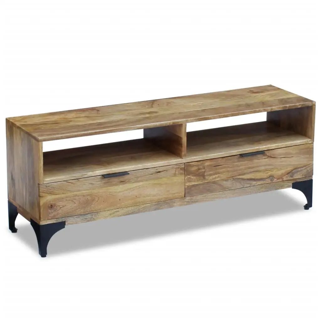 vidaXL TV Stand Mango Wood 120x35x45 cm