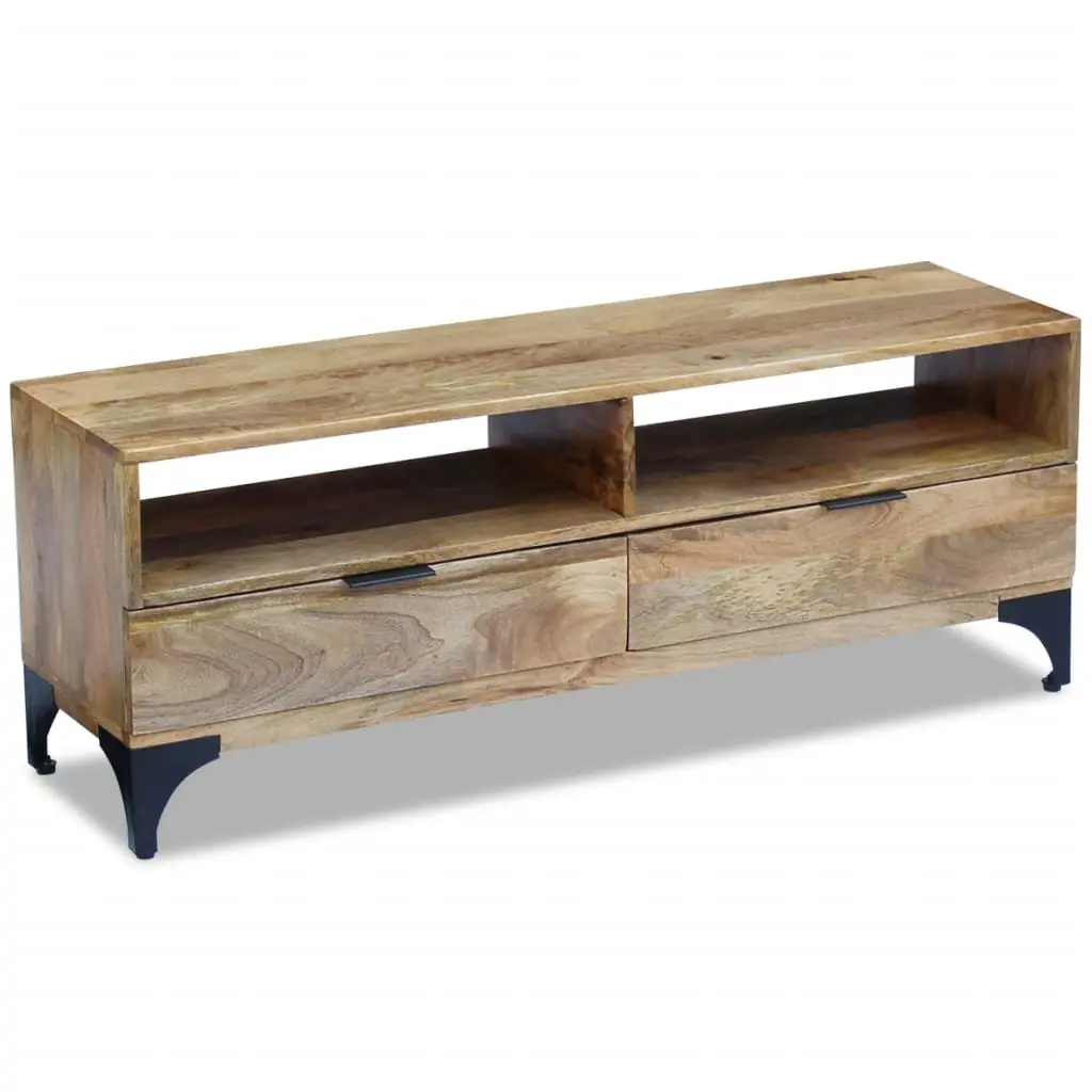 vidaXL TV Stand Mango Wood 120x35x45 cm