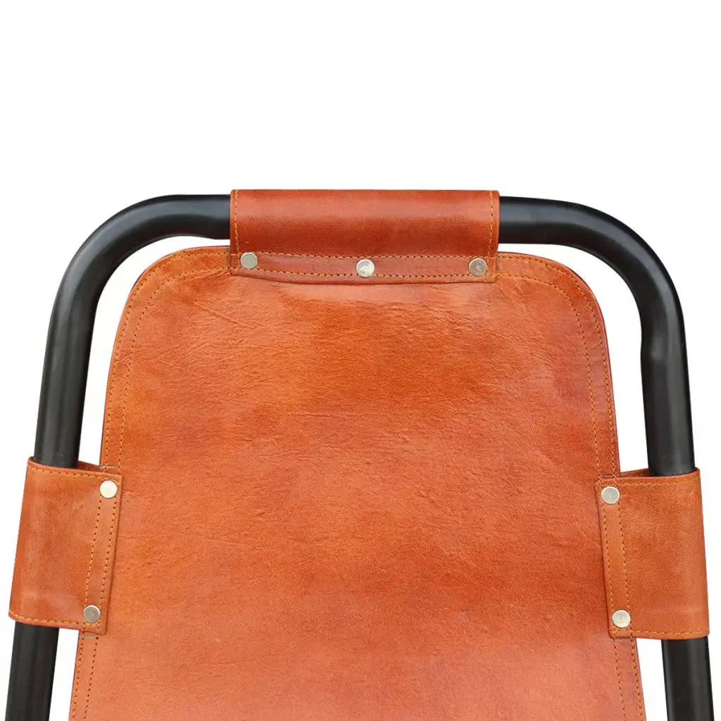 vidaXL Dining Chairs 2 pcs Brown Real Leather