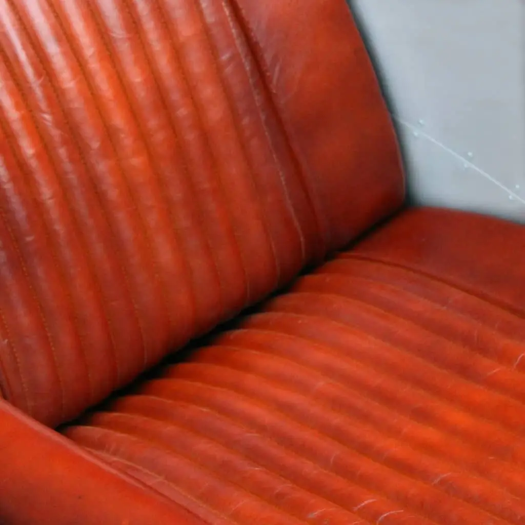 vidaXL Tub Chair Light Brown Real Leather