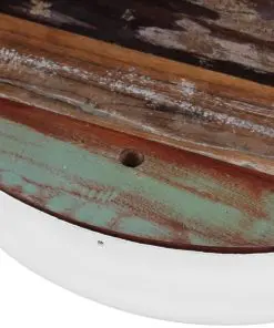 vidaXL Two Piece Bowl Shaped Coffee Table Set Solid Reclaimed Wood