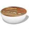 vidaXL Bowl Shaped Coffee Table Solid Reclaimed Wood 60x60x30 cm