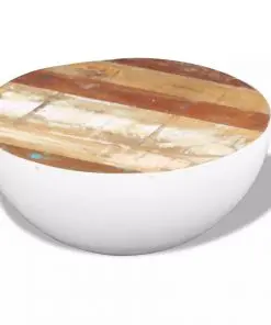 vidaXL Bowl Shaped Coffee Table Solid Reclaimed Wood 60x60x30 cm