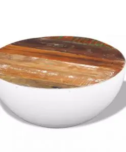 vidaXL Bowl Shaped Coffee Table Solid Reclaimed Wood 60x60x30 cm