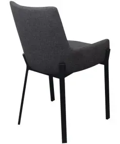 vidaXL Dining Chairs 4 pcs Dark Grey Fabric