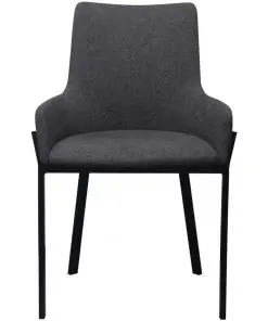 vidaXL Dining Chairs 6 pcs Dark Grey Fabric