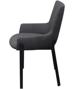 vidaXL Dining Chairs 6 pcs Dark Grey Fabric