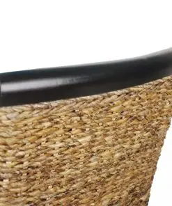 vidaXL Dining Chairs 2 pcs Abaca and Solid Mango Wood