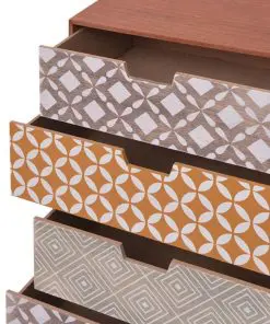 vidaXL Side Cabinet 6 Drawers Brown