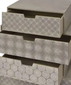 vidaXL Side Cabinet 6 Drawers Grey