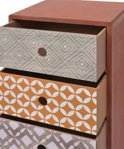 vidaXL Side Cabinet 5 Drawers Brown