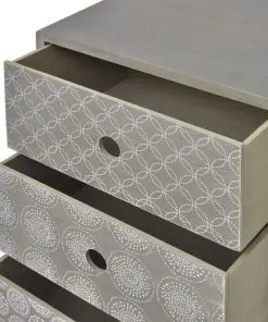 vidaXL Side Cabinet 5 Drawers Grey