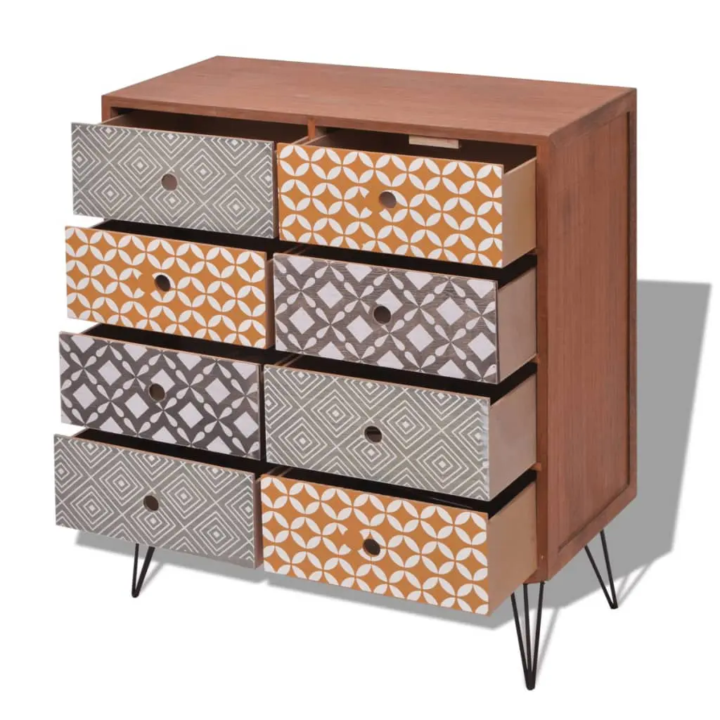 vidaXL Sideboard 8 Drawers Brown