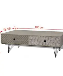 vidaXL Coffee Table 100x60x35 cm Grey