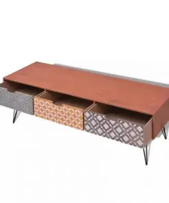 vidaXL TV Cabinet with 3 Drawers 120x40x36 cm Brown