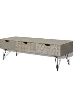 vidaXL TV Cabinet with 3 Drawers 120x40x36 cm Grey