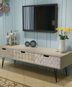 vidaXL TV Cabinet with 3 Drawers 120x40x36 cm Grey