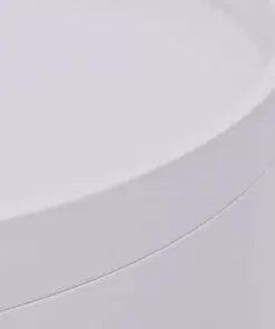 vidaXL Side Table with Serving Tray Round 39.5×44.5 cm White