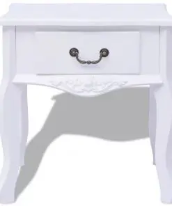 vidaXL Bedside Cabinets 2 pcs MDF White