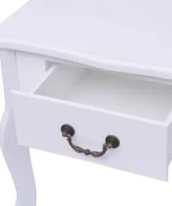 vidaXL Bedside Cabinets 2 pcs MDF White