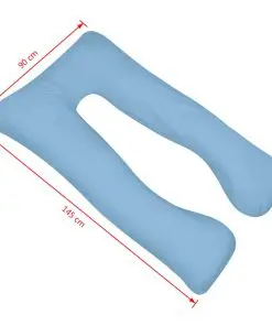 vidaXL Pregnancy Pillow 90×145 cm Light Blue